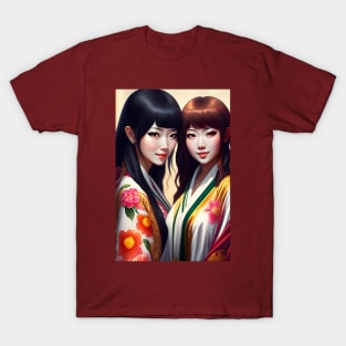 Cute Japanese girl anime,Vintage 90's anime style T-Shirt